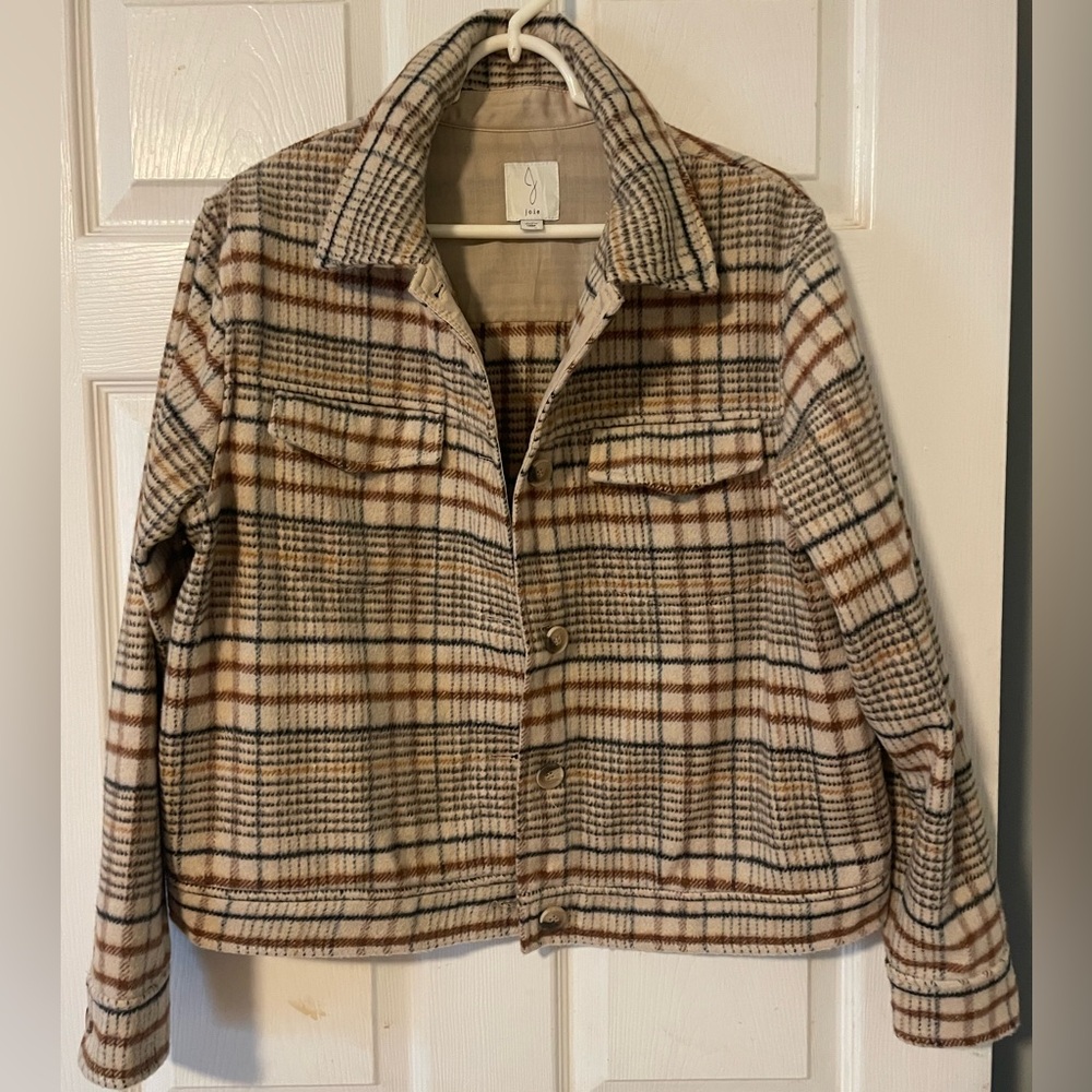 Joie Cropped Plaid Shacket - Picture 2 of 9